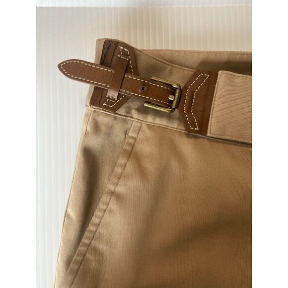 Lauren Ralph Lauren Chino Pants With Side Buckle Women's Size 10 Khaki Beige Tan - Picture 11 of 14